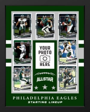 Picture frame made From Philadelphia Eagles Football cards