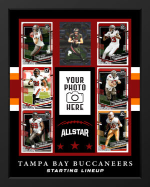 Picture frame made From Authentic Tampa Bay Buccaneers Football cards